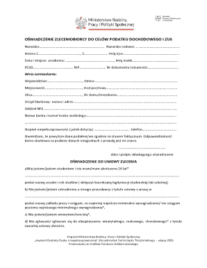 Poland Tax and ZUS Declaration for Contractors