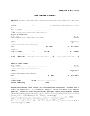 Polish Tax and Social Security Declaration Form