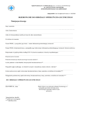 Polish Nursing Assessment Form