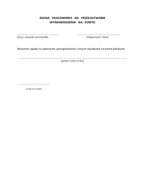 Employee Consent for Salary Transfer