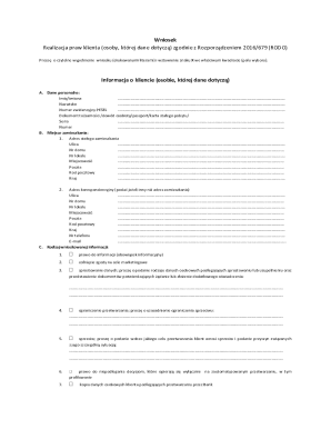 GDPR Data Subject Access Request Form
