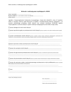 RODO Data Subject Rights Request Form