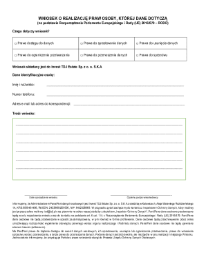 GDPR Data Subject Rights Request Form
