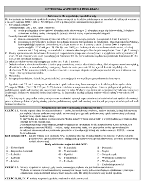 Polish Healthcare Provider Selection Declaration