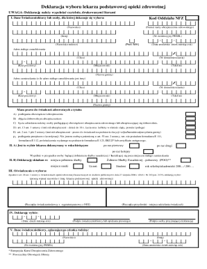 Healthcare Provider Selection Declaration