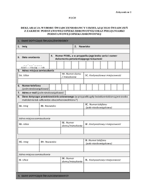 Polish Healthcare Provider Selection Form