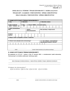 Poland Healthcare Provider Selection Declaration