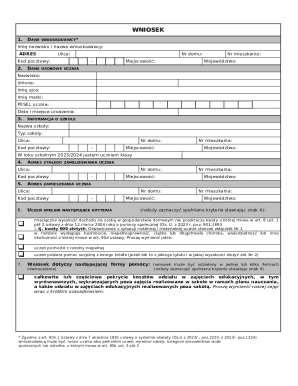 Polish Student Financial Aid Application