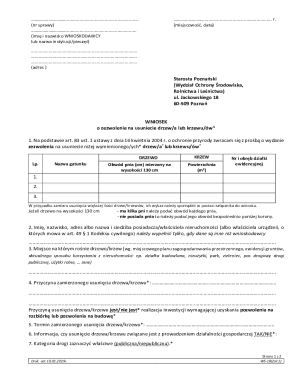 Poland Tree Removal Permit Application