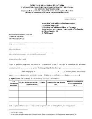 Tree Removal Permit Application