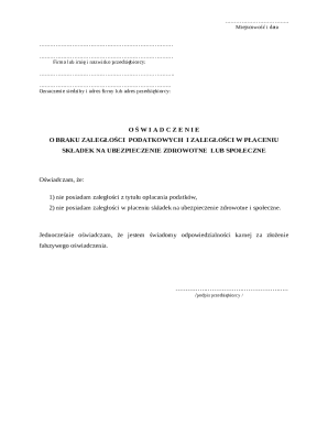 Tax and Insurance Compliance Declaration