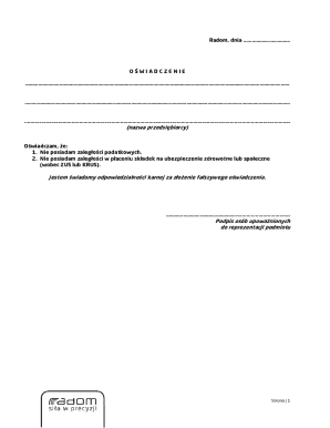Business Tax and Insurance Compliance Declaration