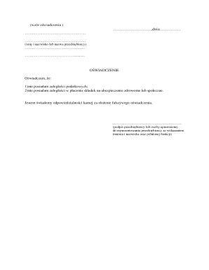 Tax and Insurance Declaration Form