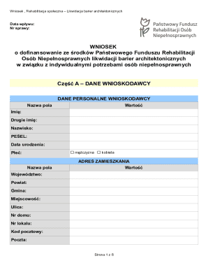 Poland Architectural Barrier Removal Grant Application
