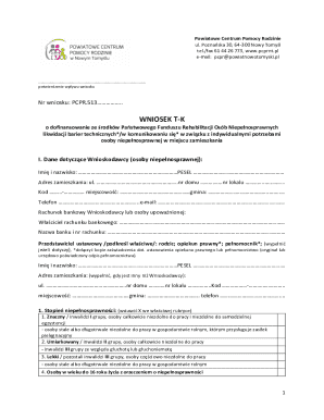 Poland Disability Assistance Application Form