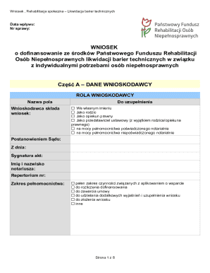 Poland Social Rehabilitation Grant Application