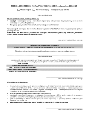 Dental Prophylaxis Consent Form