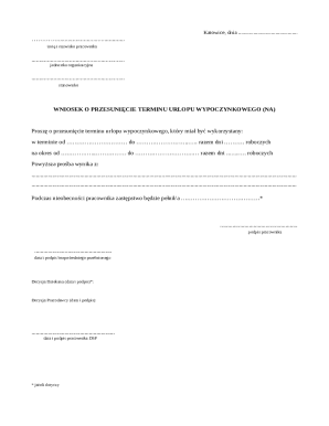 Vacation Leave Transfer Request Form