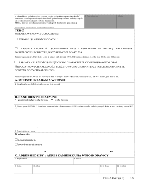 Poland Tax Payment Deferral Application