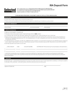 IRA Deposit Form