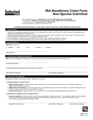 IRA Beneficiary Claim Form