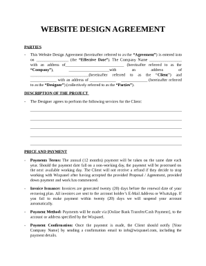 Website Design Agreement