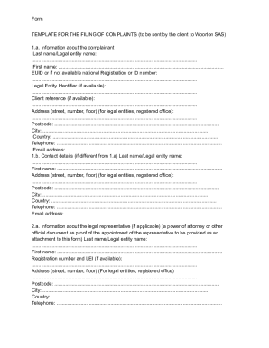 EU Crypto-Asset Complaint Form