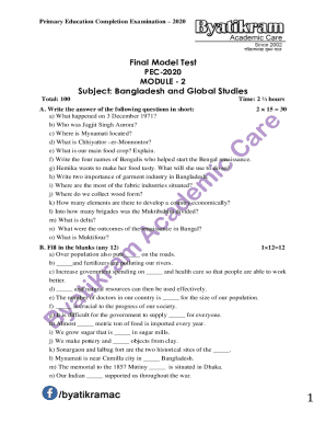 Primary Education Completion Examination