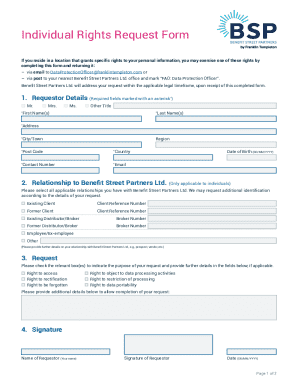 Individual Rights Request Form