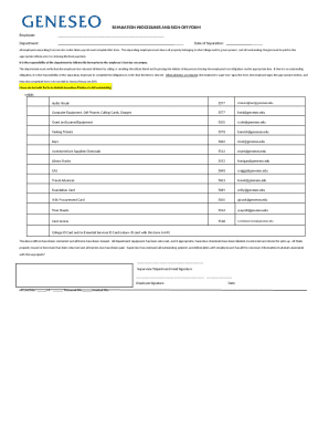 Employee Separation Procedures and Sign-Off Form
