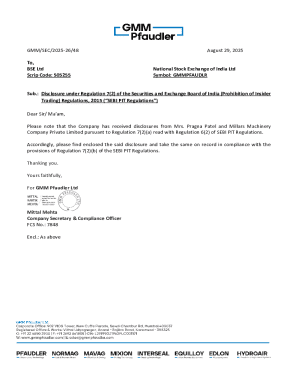 SEBI Insider Trading Disclosure Form