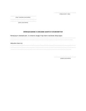 Employee Personal Data Change Notice