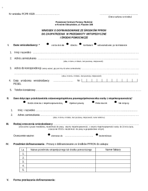 Poland Orthopedic Aid Funding Application