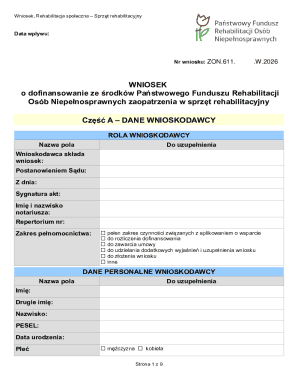 Poland Rehabilitation Equipment Grant Application