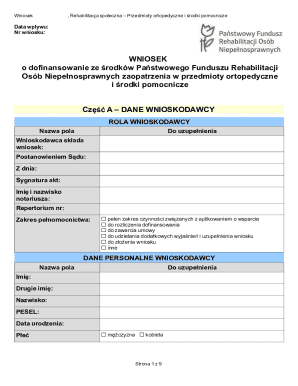 Poland Orthopedic Aid Application Form