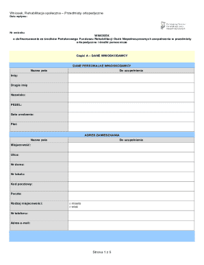 Poland Orthopedic Equipment Funding Application