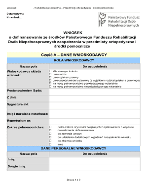 Poland Orthopedic Aid Application Form