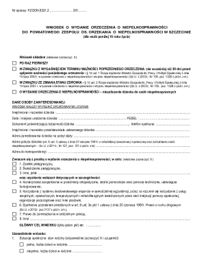 Application for Disability Determination