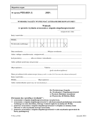 Poland Disability Assessment Application Form