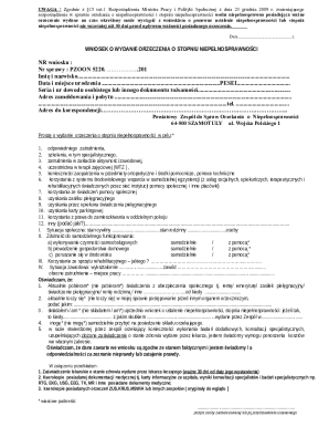 Poland Disability Assessment Application Form