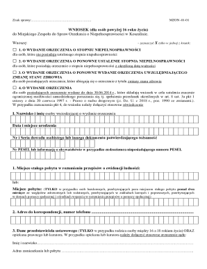Disability Assessment Application Form