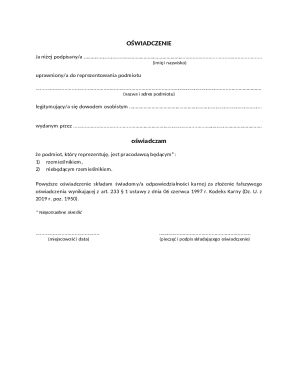 Affidavit of Employer Status