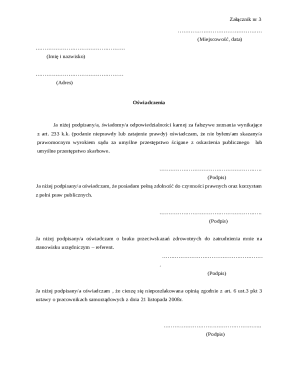 Polish Employment Declaration Form