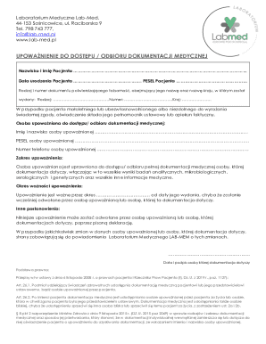 Medical Documentation Access Authorization Form