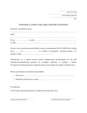 Insurance Claim Refund Request