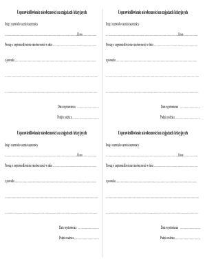 Student Absence Justification Form