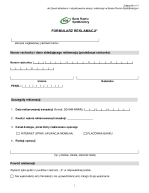 Bank Rumia Complaint Form