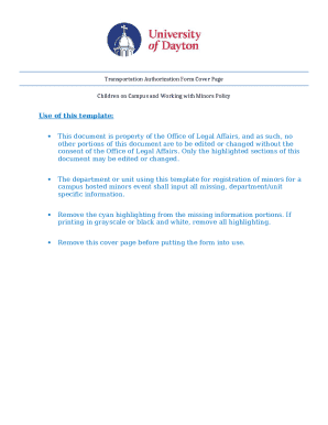 Transportation Authorization Form