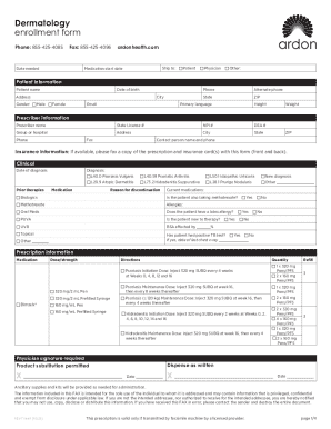 Dermatology Enrollment Form