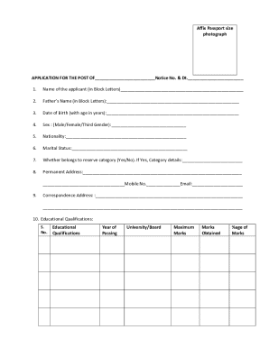 Job Application Form